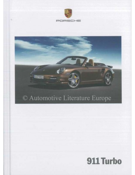 2008 PORSCHE 911 TURBO HARDCOVER PROSPEKT NIEDERLANDISCH