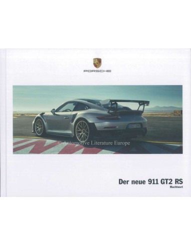 2018 PORSCHE 911 GT2 RS HARDCOVER BROCHURE DUITS