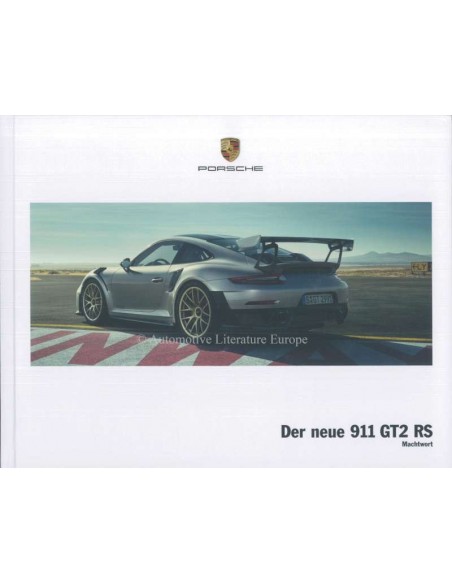 2018 PORSCHE 911 GT2 RS HARDBACK BROCHURE GERMAN