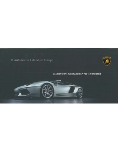 2012 LAMBORGHINI AVENTADOR ROADSTER LP 700-4 BROCHURE ENGLISH