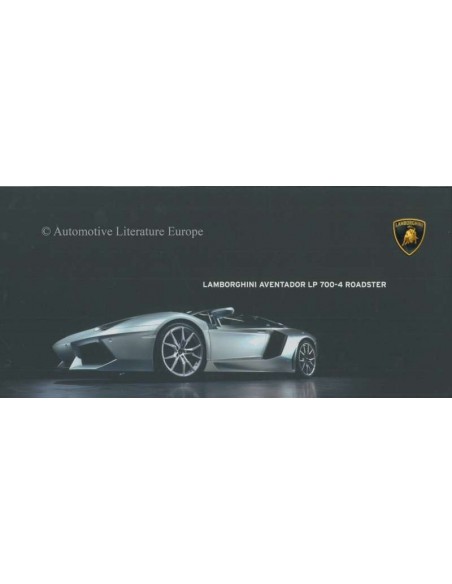 2012 LAMBORGHINI AVENTADOR ROADSTER LP 700-4 BROCHURE ENGLISH