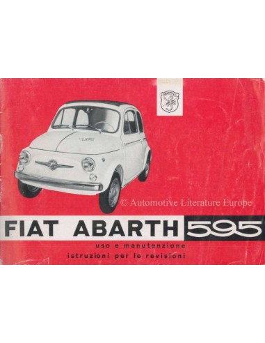 1963 FIAT ABARTH 595 OWNERS MANUAL ITALIAN