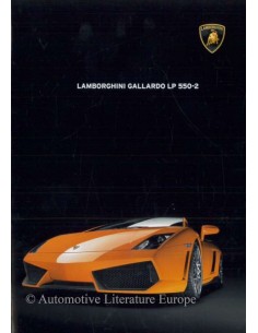 2013 LAMBORGHINI GALLARDO LP 550-2 BROCHURE ENGLISH