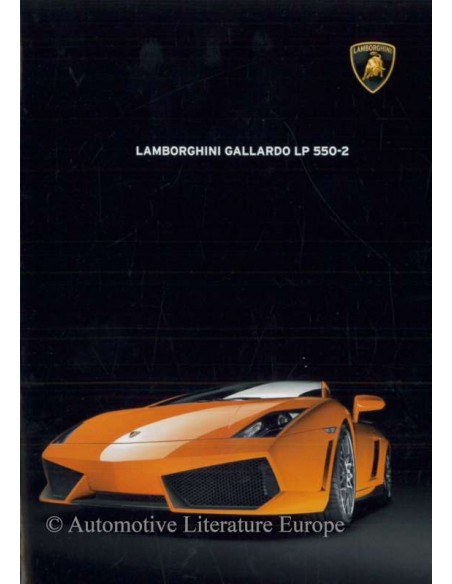2013 LAMBORGHINI GALLARDO LP 550-2 BROCHURE ENGLISH