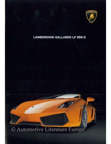 2013 LAMBORGHINI GALLARDO LP 550-2 BROCHURE DUITS
