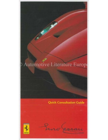 2005 FERRARI ENZO VERKORT INSTRUCTIEBOEKJE 2168/05
