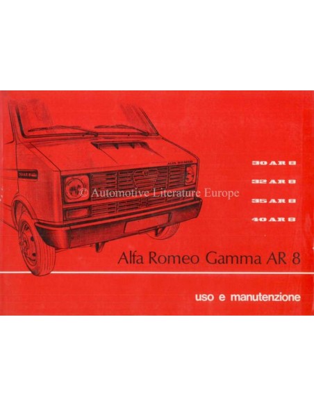 1978 ALFA ROMEO AR 8 OWNERS MANUAL