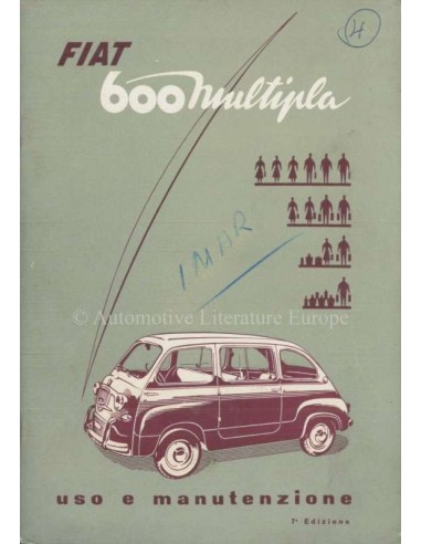 1959 FIAT 600 MULTIPLA BETRIEBSANLEITUNG ITALIENISCH