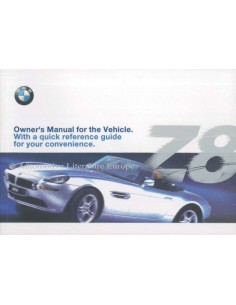2000 BMW Z8 BETRIEBSANLEITUNG ENGLISCH (USA)