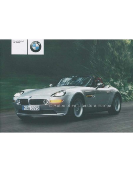 2003 BMW Z8 OWNERS MANUAL HANDBOOK ENGLISH (USA)