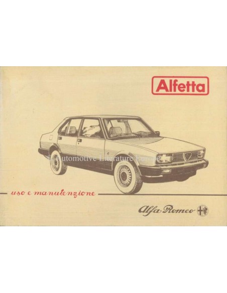 1983 ALFA ROMEO ALFETTA OWNERS MANUAL ITALIAN