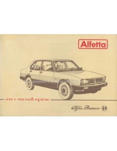 1984 ALFA ROMEO ALFETTA INSTRUCTIEBOEKJE ITALIAANS