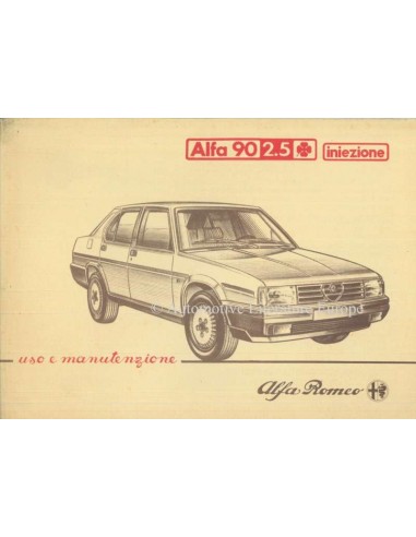 1984 ALFA ROMEO 90 2.5 QV INIEZIONE OWNERS MANUAL ITALIAN