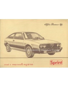 1984 ALFA ROMEO SPRINT BETRIEBSANLEITUNG ITALIENISCH