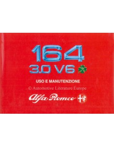 1990 ALFA ROMEO 164 3.0 V6 QV BETRIEBSANLEITUNG ITALIENISCH