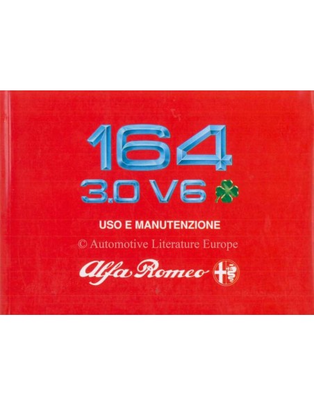 1990 ALFA ROMEO 164 3.0 V6 QV OWNER'S MANUAL ITALIAN