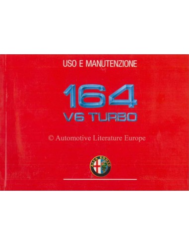 1990 ALFA ROMEO 164 V6 TURBO INSTRUCTIEBOEKJE ITALIAANS