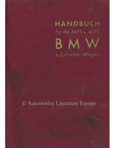 1934 BMW 315 OWNERS MANUAL GERMAN