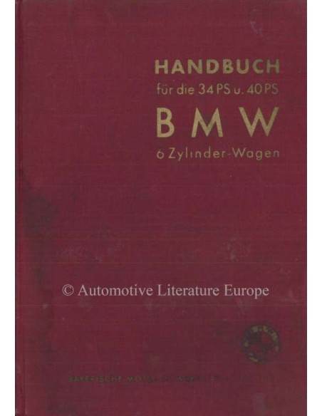 1934 BMW 315 OWNERS MANUAL GERMAN