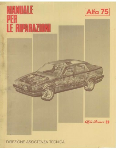 1986 ALFA ROMEO 75 WERKPLAATSHANDBOEK ITALIAANS