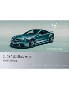 2008 MERCEDES BENZ SL 65 AMG BLACK SERIES OWNERS MANUAL GERMAN