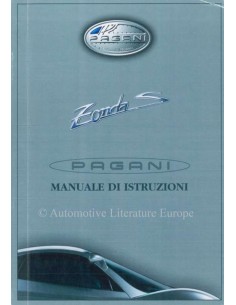 2003 PAGANI ZONDA S BETRIEBSANLEITUNG ITALIENISCH