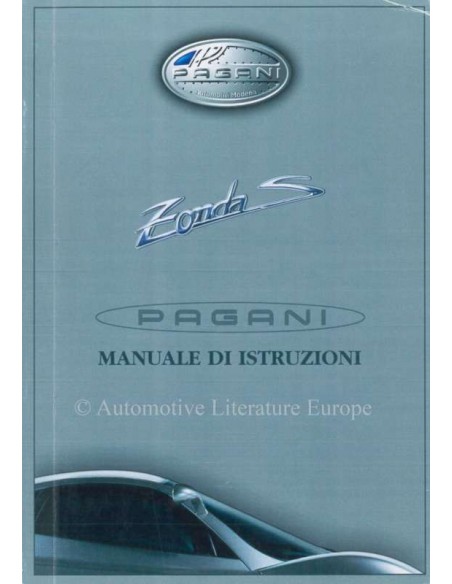 2003 PAGANI ZONDA S BETRIEBSANLEITUNG ITALIENISCH