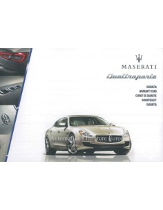 2013 MASERATI QUATTROPORTE ONDERHOUDSBOEKJE
