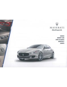 2016 MASERATI QUATTROPORTE ONDERHOUDSBOEKJE