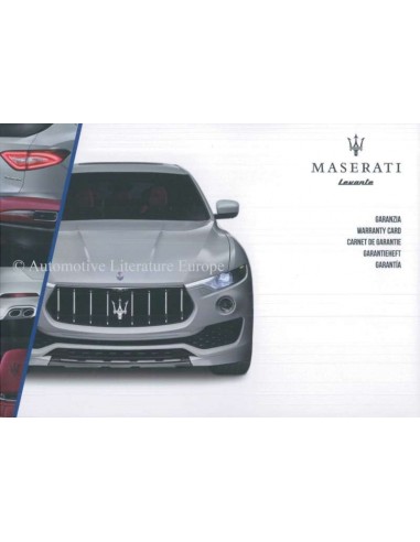 2016 MASERATI QUATTROPORTE GARANTIEHEFT