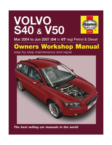 2004 - 2007 VOLVO S40 & V50 HAYNES REPARATURANLEITUNG ENGLISCH