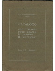 1927 ALFA ROMEO R.L. TURISMO & SUPERSPORTSSPARE PARTS MANUAL