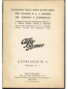 1927 ALFA ROMEO R.L. TURISMO & SUPERSPORTS ERSATZTEILKATALOG 2