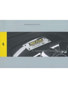 2009 FERRARI 16M SCUDERIA SPIDER INSTRUCTIEBOEKJE DUITS