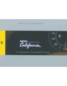 2009 FERRARI CALIFORNIA BETRIEBSANLEITUNG PORTUGIESISCH