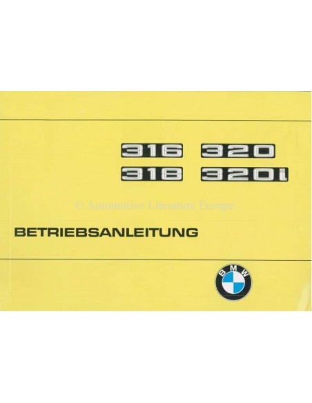 1977 BMW 3 SERIES OWNERS MANUAL GERMAN