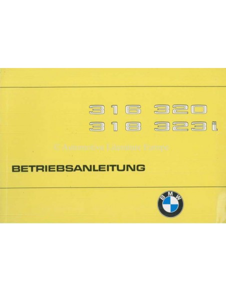 1978 BMW 3 SERIES OWNERS MANUAL GERMAN