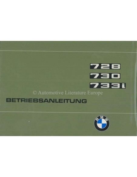 1977 BMW 7 SERIES OWNERS MANUAL GERMAN