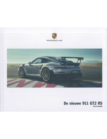 2018 PORSCHE 911 GT2 RS HARDCOVER BROCHURE NEDERLANDS