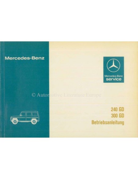 1981 MERCEDES BENZ G CLASS 240GD 300GD OWNERS MANUAL GERMAN