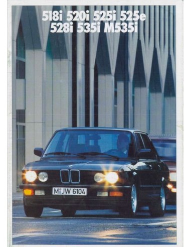 1987 BMW 5 SERIE BROCHURE DUITS