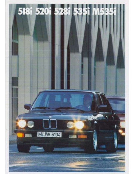 1987 BMW 5 SERIE BROCHURE FRANS