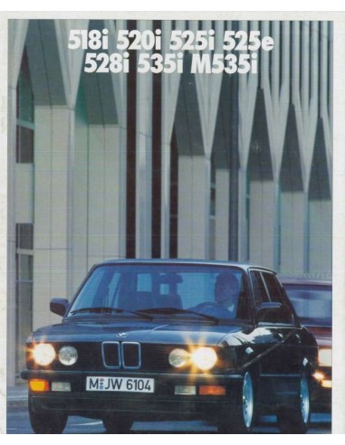 1988 BMW 5 SERIE BROCHURE DUITS