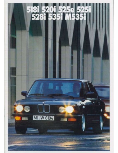 1987 BMW 5 SERIES BROCHURE DUTCH