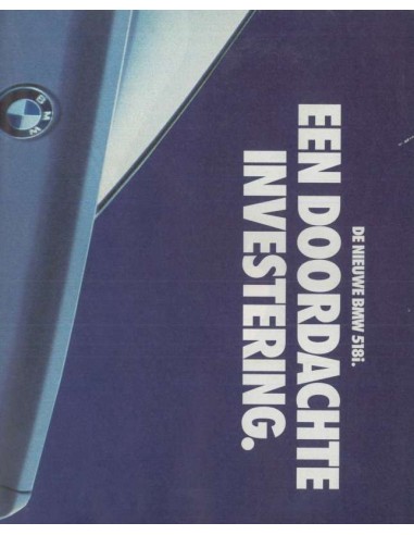 1989 BMW 5 SERIES BROCHURE DUTCH