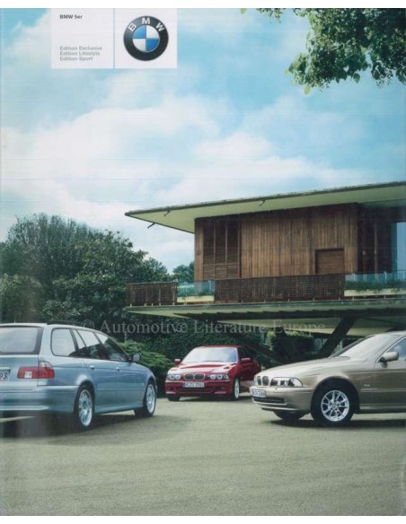 2001 BMW 5 SERIE BROCHURE DUITS