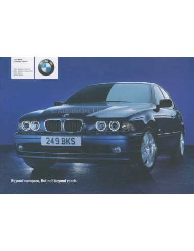 2002 BMW 5 SERIES SALOON BROCHURE ENGLISH
