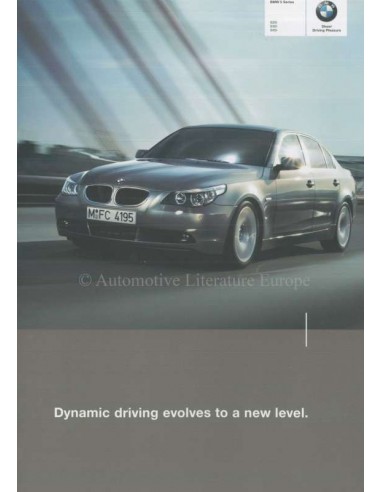 2003 BMW 5 SERIE BROCHURE ENGELS