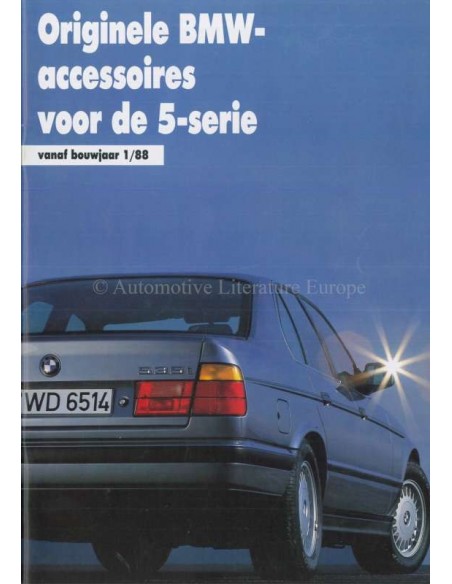 1988 BMW 5ER ZUBEHÖR PROSPEKT NIEDERLÄNDISCH