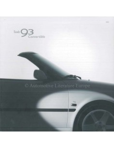 2003 SAAB 9-3 SE CONVERTIBLE BROCHURE ENGLISH (USA)